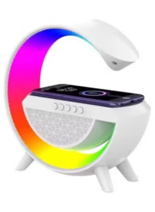 AASHLLC LED Wireless Charging Speaker with Alarm Clock & 7 Color Lights - Image 1